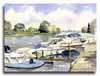 An original watercolour painting of Bourne End, Bucks, By Lesley Olver