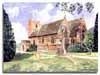 Original watercolour painting of Chalfont St Peter, by Lesley Olver