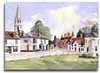 An original watercolour painting of Datchet, Berks, by Lesley Olver