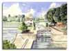 Original watercolour painting of Goring, by Lesley Olver