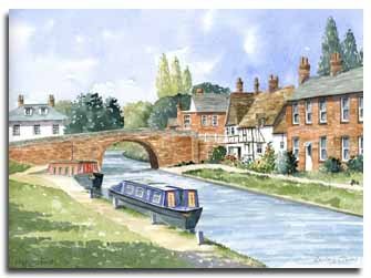 Original watercolour painting of Hungerford, by artist Lesley Olver