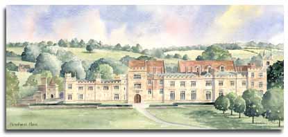 Original watercolour of Penshurst Place, by artist Lesley Olver