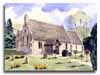 Original watercolour painting of Stubbings Church, Maidenhead, by Lesley Olver