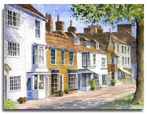 Print of watercolour painting of Tenterden, by artist Lesley Olver