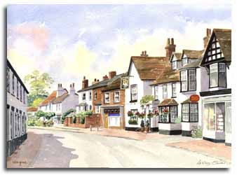 Print of Wargrave, Berkshire, by artist Lesley Olver